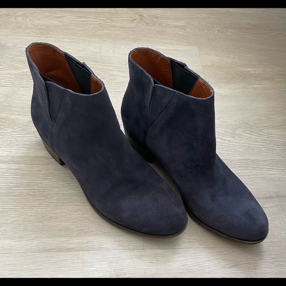 Lucky Brand Shoes - Lucky Brand Blue Suede Ankle Boots